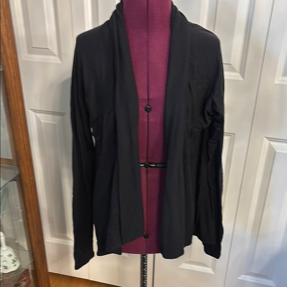 Athleta Black Cardigan Sweater
